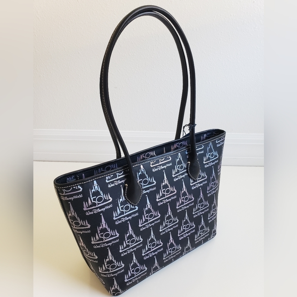 Dooney & Bourke Disney Black 50th Anniversary Disney World Tote - Picture 8 of 13